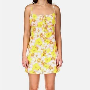 Sanctuary Yellow and White Floral Mini Dress